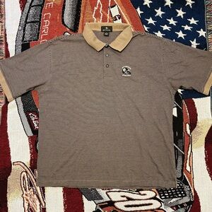 Vintage Antigua Men’s Embroidered Striped Steelers Polo (XL)